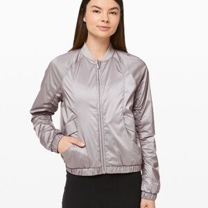 Lululemon Above the Clouds Bomber Jacket Lavender Gray